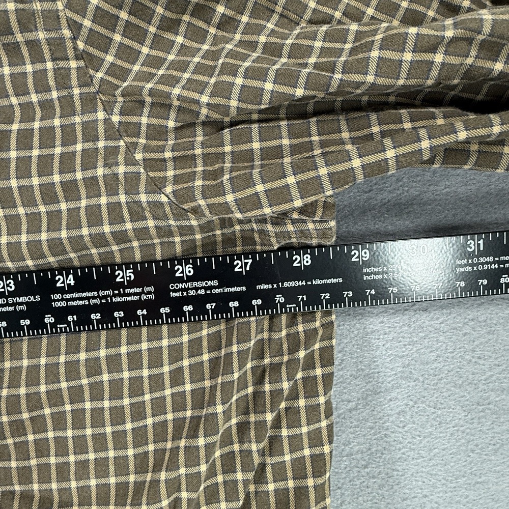Eddie Bauer Long Sleeve Button Up Shirt 3XLT Brown Plaid Wrinkle Free‎ Relaxed - Picture 3 of 5